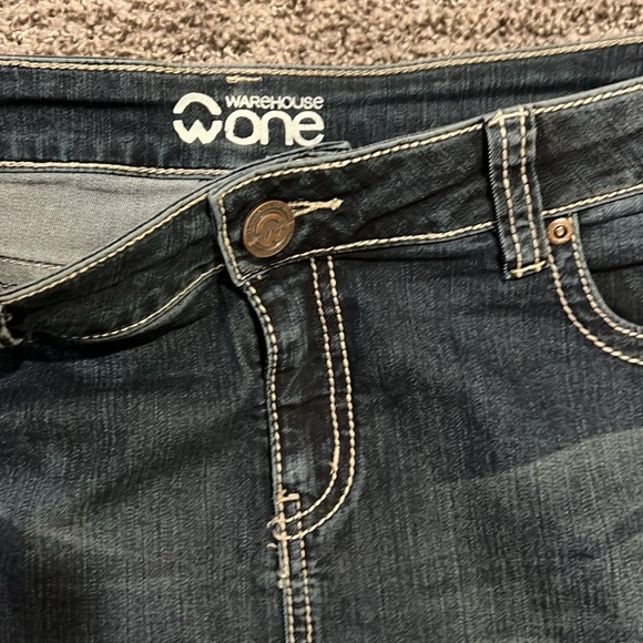 2/$30 Warehouse One Denim Skirt size 12 - Picture 2 of 5